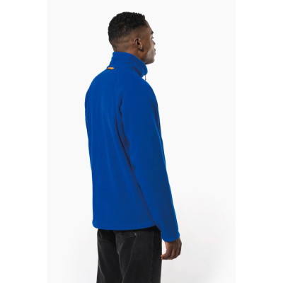 Men's microfleece zip jacket with raglan sleeves
